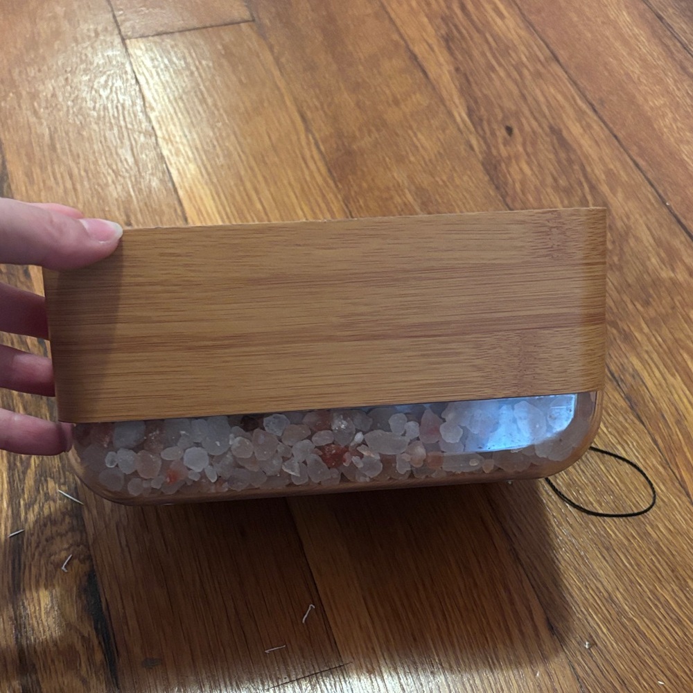 Brookstone Bamboo Alarm Clock